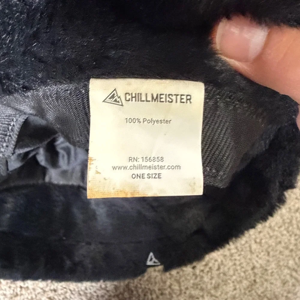 Chillmeister Fuzzy Bucket Hat Black Faux Fur Plush Streetwear One Size